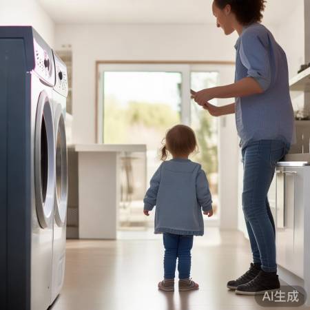 洗衣机操作，注意安全
