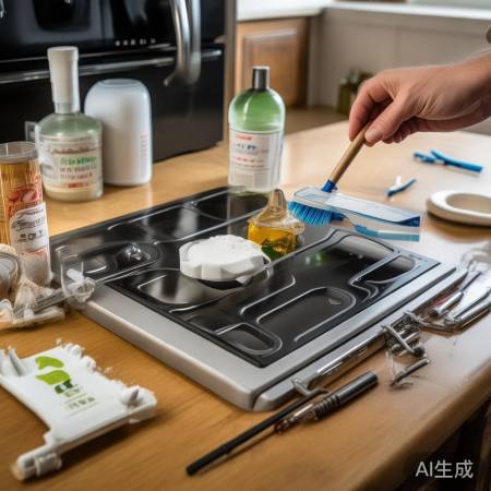 “家居小技巧：集成灶缝隙处理”