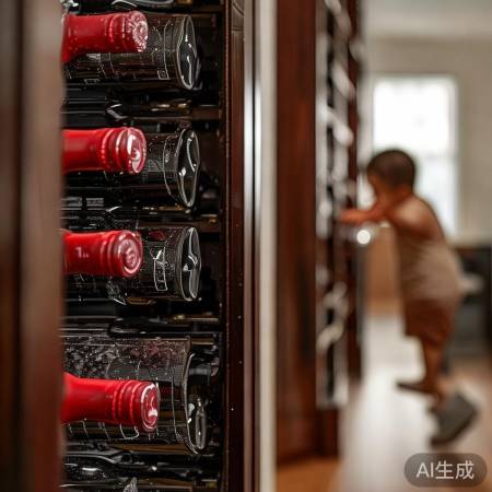 酒柜易沾指纹,孩子易攀爬