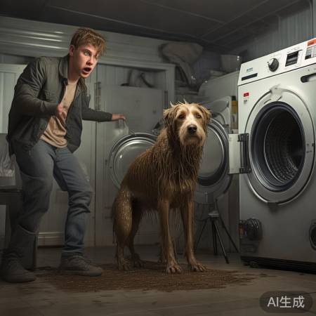 官方辟谣:狗狗洗衣机恶作剧