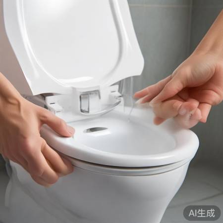 马桶盖拆卸，注意卡扣