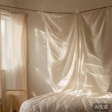 避免阳光直射，缎子被宜室内晾晒