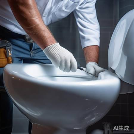 检查拧紧马桶螺丝