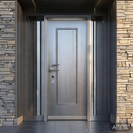 不锈钢防盗门，安全耐久。