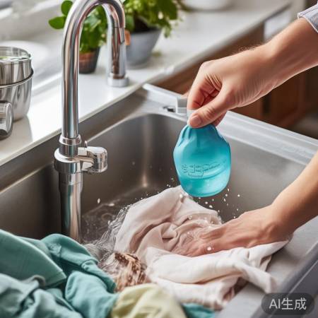 “洗衣机排水勿快，选温和洗涤剂