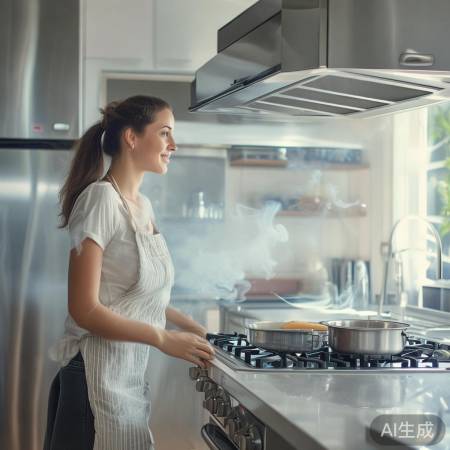 “荣事达油烟机，厨房健康守护者