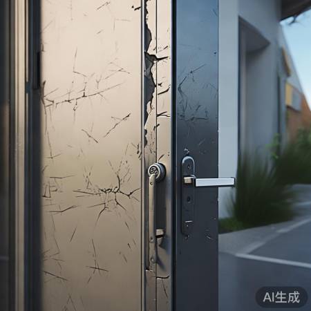 检查防盗门受损部位