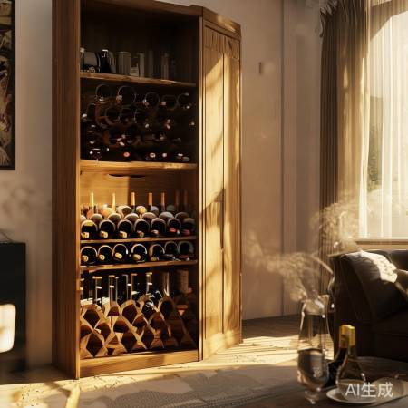 “双层红酒柜,实用又美观”
