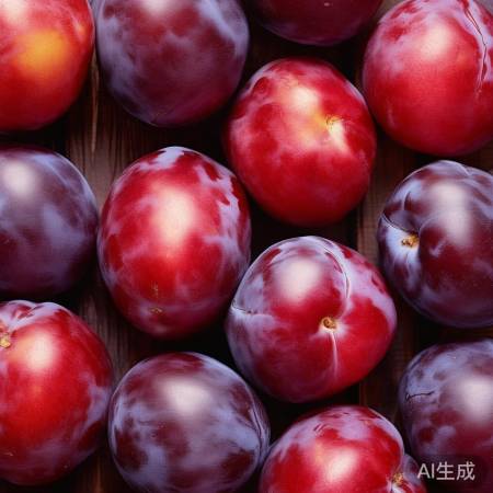 新鲜西梅，光滑鲜亮