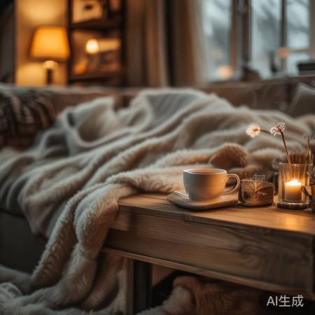 温馨冬日，沙发聊天