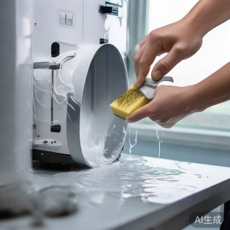清洗空气能热水器，简单三步。