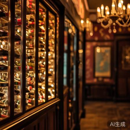 柔和灯光，酒柜浪漫