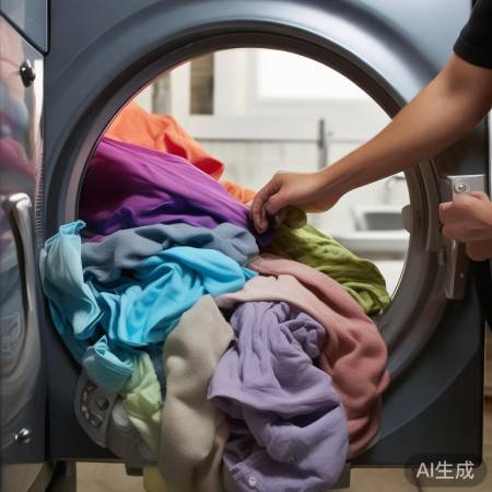检查衣物堆积，确保均匀分布