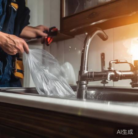 专业工具修复热水管漏水
